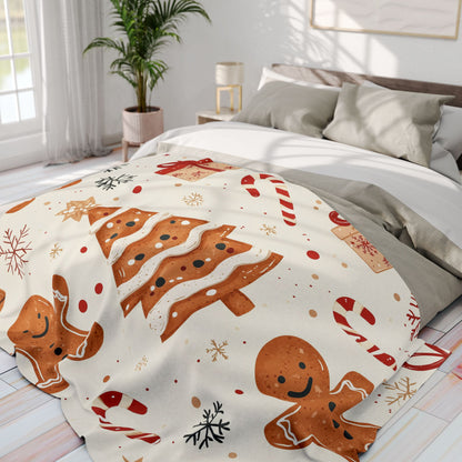 Traditional Christmas Gingerbread Man - Arctic Blanket