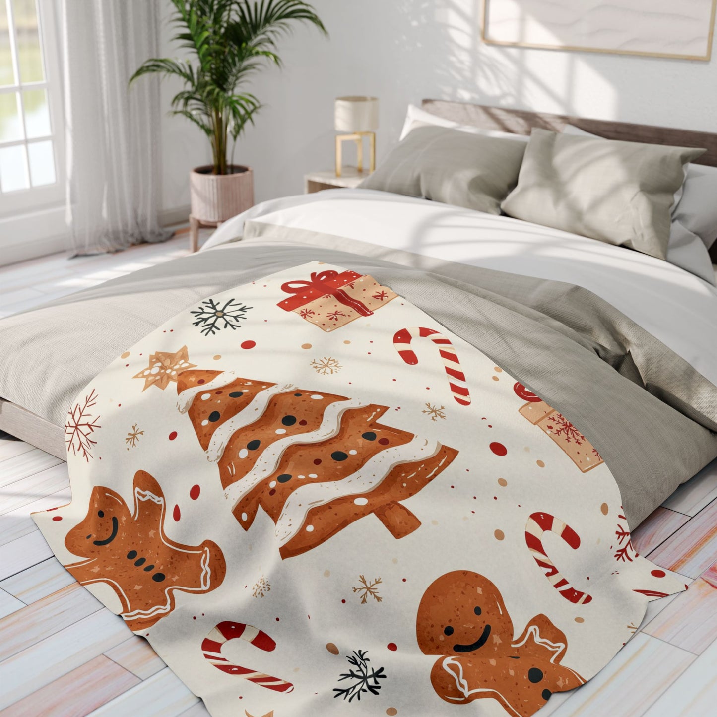 Traditional Christmas Gingerbread Man - Arctic Blanket