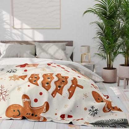 Traditional Christmas Gingerbread Man - Arctic Blanket